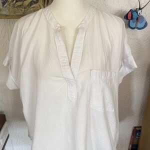 Madewell Size small linen white oversized top blouse